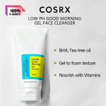 COSRX Madala pH-ga Good Morning Geelpuhastaja 150ml, &Otilde;rn puhastus, Madal pH, V&auml;rskendav, Niisutav, Mittekuivatav, K-Beauty, Korea meik 150ml/5.07fl.oz white