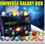 Galaktiline J&otilde;ulud 24 P&auml;eva Advendikalender Kingikarp 2024 Uusaasta Loendur Lapsed Teismelised Planeet Universum Klaashelmed Pallid M&auml;nguasjad gray