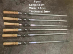 10 tk pikad paksud 40 50 60 cm puust k&auml;epidemega BBQ vardad Liha string bbq grillid barbecue vardad Barbecue t&ouml;&ouml;riistad Kebabipulgad t&ouml;&ouml;riistad