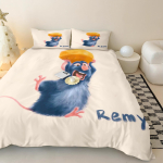 Multikas Ratatouille Tekikott Padjap&uuml;&uuml;r Voodipesukomplekt T&auml;iskasvanud Poiss T&uuml;druk Magamistoa Kaunistus Laste Kingitus &Uuml;he-kahekohaline Suur Suurus 140x200cm gray