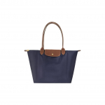 Longchamp Le Pliage 31 Logo Kokkupandav Pelmeenikott K&auml;ekott L&otilde;uend ja Nahk &Otilde;lakott Suured Naiste K&auml;ekotid Tumesinine 1899089P68 Basic Set (Bag)