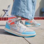 Jordan 1 Mid Sail Hot Lava Blue Chill (Naiste omad) 36.5