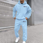 Meeste ja naiste t&auml;navakunstiline sametine kapuutsiga tr&uuml;kitud dressipluus/hoodie ja p&uuml;ksid komplekt S white