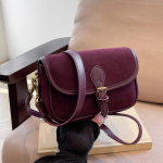 Talvised Vintage Naiste Crossbody Kotid Moodne Kunstnahast Suede Klapiga Disain &Otilde;la-K&auml;e all Kandmise Kott &Uuml;hev&auml;rvilised Mitmek&uuml;lgsed Daami K&auml;ekotid KTY 22x8x15cm