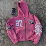 ROADVIBE Y2K R&otilde;ivad Uus Mood T&auml;he Tikand Plaaster T&otilde;mblukuga Kapuutsiga Kampsun Meestele Gooti Harajuku Hip Hop Populaarne Vabaaja Dressipluus XS pink