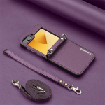 Ristkeha Rahakott Kate Samsung Galaxy Z Flip 7 fe 6 5 4 3 Flip7 Flip6 5G Telefonikott Kaardihoidjaga Randmepael Pael Galaxy Z Flip6 lilla