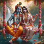 Vaip Lord Krishna ja Radha istumas 230x180 must