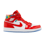 Jordan 1 Mid Barcelona Kampsun Punane Lakitud 43