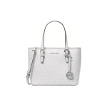 MICHAEL KORS Logo print reguleeritava &otilde;larihmaga lapiline l&otilde;uendist crossbody kott naiste valge valge