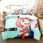 3D prindiga Anime SPY&times;FAMILY voodipesukomplektid tekikotikomplekt padjap&uuml;&uuml;riga &Uuml;heinimesevoodi T&auml;issuuruses Kuninganna Kuningas Voodiriided Voodipesu Kodutekstiil 135x200cm