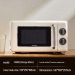 QuanChu Retro Multifunktsionaalne Mini Mikrolaineahi p&ouml;&ouml;rdaluse ja valguslaine tehnoloogiaga black