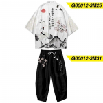 Meeste Cosplay Yukata Topid P&uuml;ksid Hiina stiilis Jaapani t&auml;nava samurai Harajuku kimono &uuml;likond kardigan XS