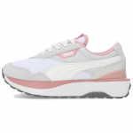 Puma Cruise Rider Silk Road Mugavad madalad vabaajajalatsid Naiste tossud Valge Roosa 398107-04 38