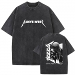 Vintage pestud r&auml;ppar Kanye Westi tuurialbum 2026 Merch T-s&auml;rk Meeste Muusika Hip Hop Punk Gooti L&uuml;hikeste varrukatega T-s&auml;rgid Streetwear S mitmev&auml;rviline