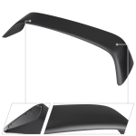 Spoiler Tiib Sobib 1996-2000 Honda Civic Matta Must TR Tagumine Pagasiruum LED-piduritulega must