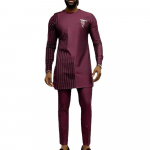 S-4XL Meeste Dashiki Pikad Riided S&auml;rk P&uuml;ksid Komplekt Meeste 2 Osaline Komplekt &Uuml;likond Traditsioonilised Meeste Riided T-s&auml;rk P&uuml;ksid Komplektid Meestele 3 XL punane