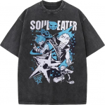 Jaapani Anime Soul Eater Black Star Tr&uuml;kiga T-s&auml;rk Meestele Pestud T-s&auml;rgid Vabaaja L&otilde;tv T-s&auml;rk Harajuku Meeste Manga Retro T-s&auml;rk S mitmev&auml;rviline