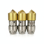 Survepesuri Kanalisatsioonipuhasti Kettp&ouml;&ouml;rlev Otsik 1/2 tolli &Auml;ravoolu Puhastusotsik 1/2"female,80LPM,200bar with chain beige