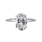 Ada Jewelry Pulmas&otilde;rmus Luksuslik S925 Sterling H&otilde;be 5ct Ovaalne Tsirkoon Naiste S&otilde;rmus Pidudeks 5 h&otilde;be