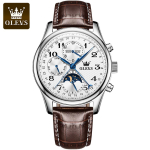 OLEVS 6667 Automaatne Meeste Stiilis Vabaaja K&auml;ekell Skelett Meeste Kell Kohandatav Oem Mehaaniline Moodne Kell Mechanical watch gray