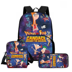 Phineas Ja Ferb Seljakott Multikas K&otilde;rglahutusega Tr&uuml;kk Multifunktsionaalne Seljakaitse Kerge Koolikott