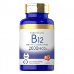 B12-vitamiin 5000 mcg keelealune | 250 kiiresti lahustuvat tabletti | K&otilde;rge tugevusega | Looduslik marjamaitse | Taimetoitlane, GMO-vaba ja gluteenivaba 1pack