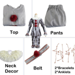 Autentne Pennywise'i Cosplay Kost&uuml;&uuml;m Lastele Stephen Kingi It Klouni &Uuml;likond Halloweeni Peoks 130 h&otilde;be