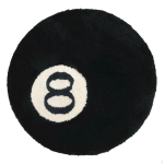 &Uuml;mmargune 8 palli vaip, libisemiskindel tume p&otilde;randakate, magamistoa, elutoa dekoratsioon Must pall 60 Black #8 Ball New 60