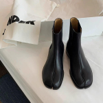 Veisenahast versioon kitsas keskmise s&auml;&auml;rega elastse s&auml;&auml;rega varbaosa Chelsea saapad naiste Briti stiilis retro l&otilde;hikuga varbaosa l&uuml;hikesed saapad sea saba saapad 39 gray
