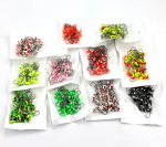 1g/2cm 100tk/partii v&auml;rviline jigipea Hengjia k&otilde;va pliip&uuml;&uuml;gilant &uuml;he konksuga 100pcs sent as picture