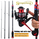 &Otilde;ngeridva rull 4 osaga s&uuml;sinikkiust &otilde;ngeritv ja 13+1 kuullaagriga spinning &otilde;ngerull 1.8M Rod&Reel 1000