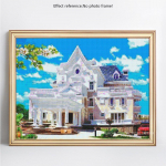 5D-teemantmaal Maaliline hoone t&auml;is&uuml;mmargune kivist pilt tikand Teemant 20X30