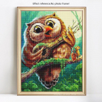 5D DIY Teemantmaaling Loomade &ouml;&ouml;kull T&auml;is&uuml;mmarguse tikandi allahindlus Pilt kivist teemandist 20X30