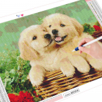 5D Teemantmaal, t&auml;ispuurkoer, uustulnuk Teemanttikandid Loomade Kodukaunistus K&auml;sitsi valmistatud 20X30CM