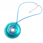 Les Tr&eacute;sors De Lily [J6978] - Collier cr&eacute;ateur 'Coloriage' turquoise t&uuml;rkiissinine