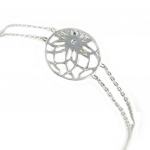 Altesse [L0079] - Bracelet Argent 'D&eacute;esse' blanc valge