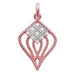 Les Tr&eacute;sors De Lily [L6345] - Pendentif Plaqu&eacute; Or 'Sissi' blanc dor&eacute; ros&eacute; (rose gold) - 20x15 mm kuld