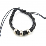 Les Tr&eacute;sors De Lily [N0203] - Bracelet ethnique 'Peaceful' noir must