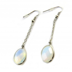 Les Tr&eacute;sors De Lily [N6291] - Boucles Cr&eacute;ateur 'Scarlett' blanc opalescent valge