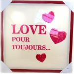 Les Tr&eacute;sors De Lily [M2197] &ndash; ekrupunane l&otilde;uend &bdquo;Love&rdquo; (40x40 cm) punane