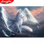 5D teemantmaal T&auml;is&uuml;mmargune teemanttikandid Ristpistega kodukaunistus 20X30CM