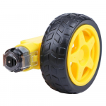 Alalisvoolu elektrimootor plastikust TT-mootori rehvirattaga 3-6 V kahe v&otilde;lliga k&auml;igukasti mootor TT magnetk&auml;igukasti mootor Arduino nutika auto jaoks 1 x Motor 1 x Wheel