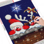 5D Teemantmaali J&otilde;ulu k&auml;sit&ouml;&ouml;komplekt Uus saabumine Teemanttikandid J&otilde;uluvana Kunst Rhinestone n&auml;put&ouml;&ouml; Kodukaunistus Full Round (20X30CM)