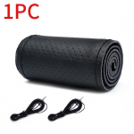 38 cm &uuml;lemine ehtsast nahast roolikate hingav disain/auto rooliratta punutisest &uuml;mbris sobib autole With holes