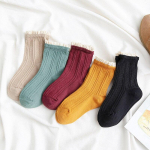 5 paari/partii Lastele T&uuml;drukutele Sokid Kevadsuvised Sokid Lastele P&otilde;lvp&uuml;ksid K&otilde;rged Pikad Torusokid Printsess Mood Baby Sokid S