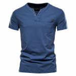 Kasuta Giraffe Summer Simple Casual T-s&auml;rk Meeste Moesuund Spordi T-s&auml;rk Meeste Nupuga Meeste T-s&auml;rk Slim Cotton Pocket Meeste T-s&auml;rk XL sinine