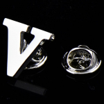 Algne A&ndash;Z 26 t&auml;hte pin H&otilde;bedane V&auml;rv Mood Inglise S&uuml;mbol Disain Meeste &Uuml;likond Krae Rev&auml;&auml;r Pross Pin Peoehted