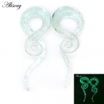 &Uuml;ks paar Pyrex-klaasist k&otilde;rva spiraalne koonusm&otilde;&otilde;turiga k&otilde;rvatropi venituslaiend augustamine klaasm&otilde;&otilde;turi keha ehete augustamine 14mm