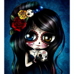 5D DIY Teemantmaal Anime mask t&uuml;druk ristpistes komplekt Mosaiik Teemanttikandid Roos T&auml;is&uuml;mmargune/ruudukujuline puur Kodukaunistus Round 20x30cm