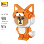 LOZ 9250 Loomade Maailm Fox Bear Lowrie Lemmikkoletis 3D-mudel DIY Mini Teemantklotsid Tellised Ehitusm&auml;nguasi lastele Kingitus ilma karbita